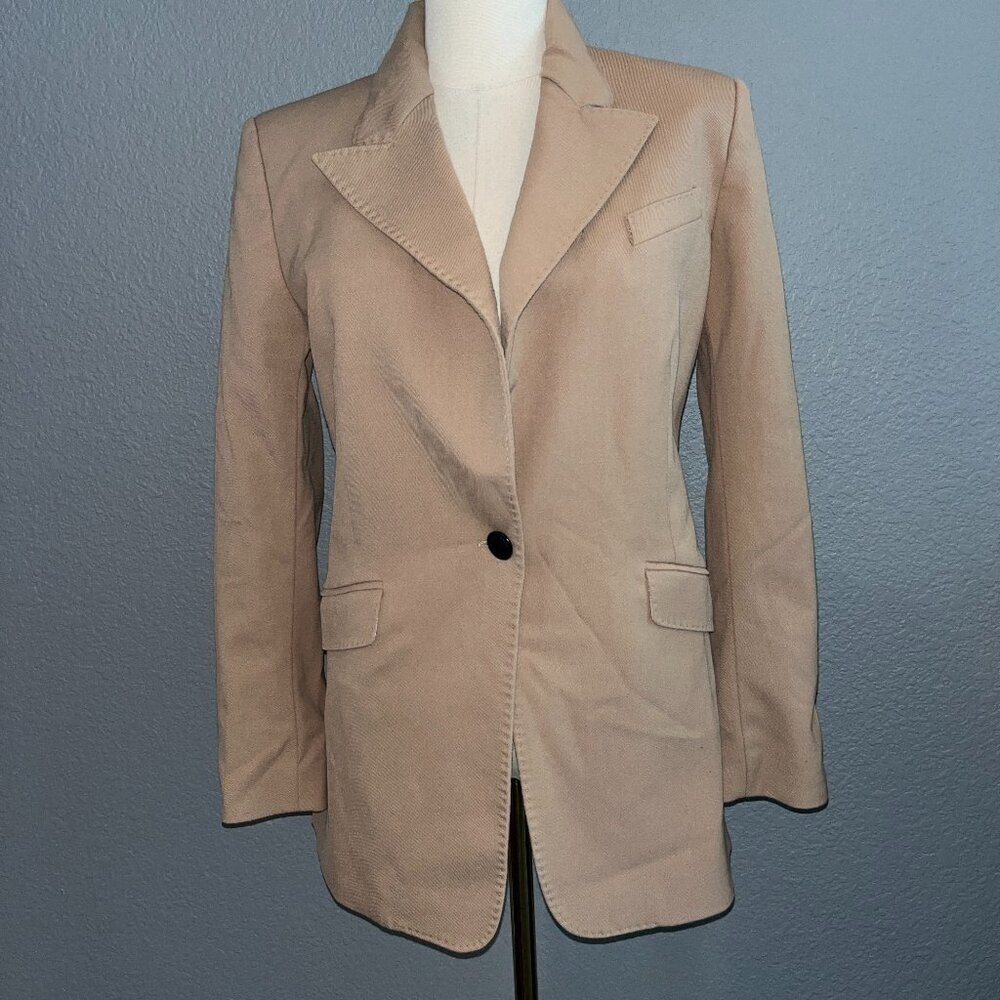 RAG & BONE ANNIE TWILL BLAZER CAMEL TOP STITCHED JACKET MADE IN PORTUGAL  EUC  4